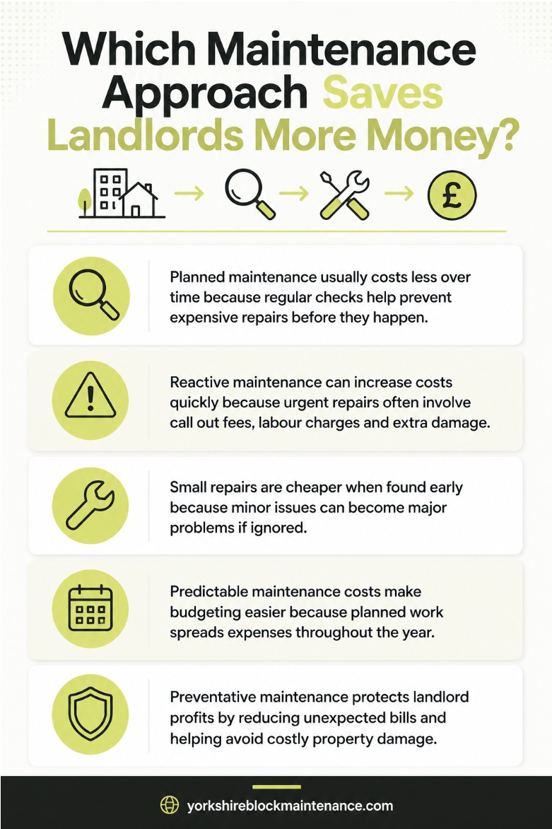 Which maintenance approach saves landlords more money