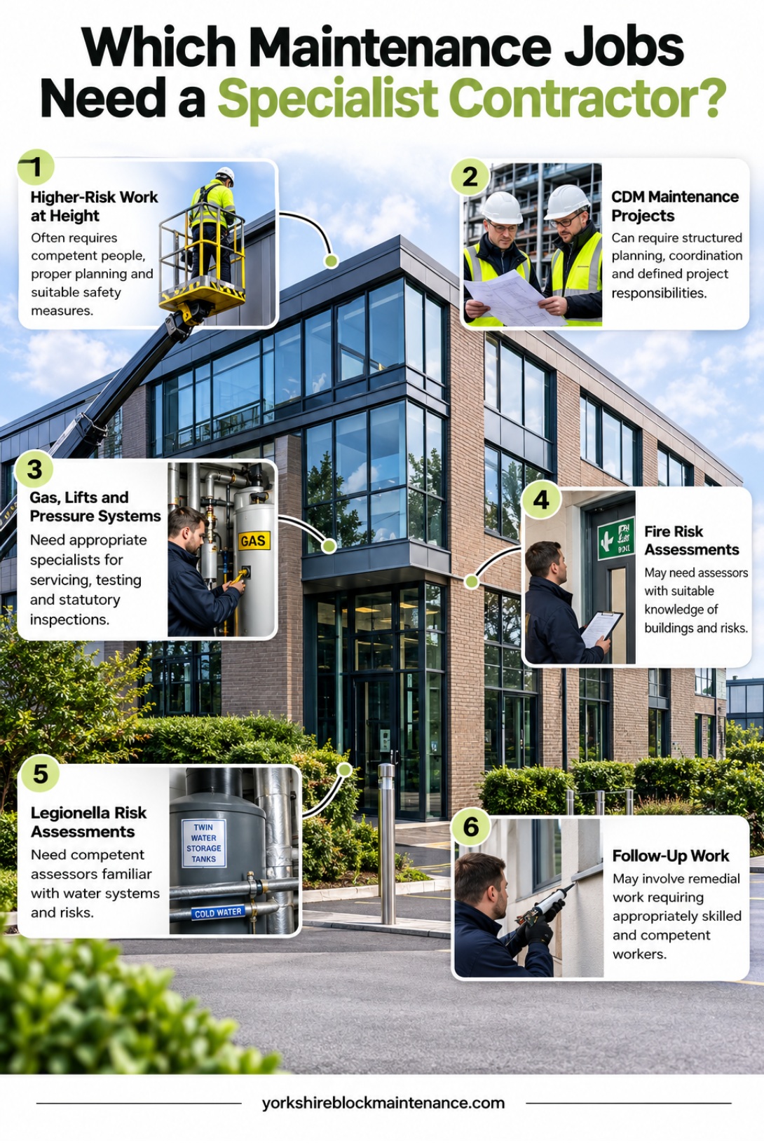 Which maintenance jobs need a specialist contractor