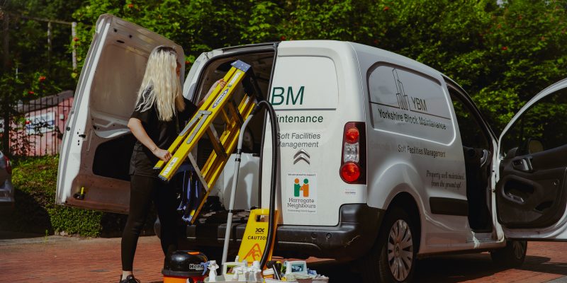 YBM cleaning a student accommodation complex